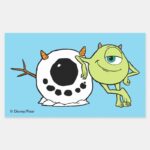 Monsters Inc. Mike Snowman Rectangular Sticker