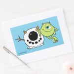 Monsters Inc. Mike Snowman Rectangular Sticker