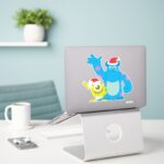 Monsters Inc. Mike Sulley Santa Claus Wave Sticker