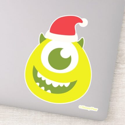 Monsters Inc. Mike In Santa Hat Sticker