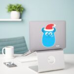 Monsters Inc. Sulley Santa Hat Smile Sticker