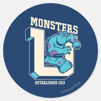 Monsters U Established 1313 Classic Round Sticker