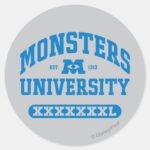 Monsters University Est. 1313 Classic Round Sticker
