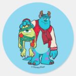 Monsters University Mike Sulley Holiday Cheer Classic Round Sticker
