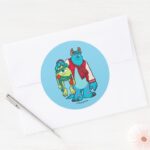 Monsters University Mike Sulley Holiday Cheer Classic Round Sticker