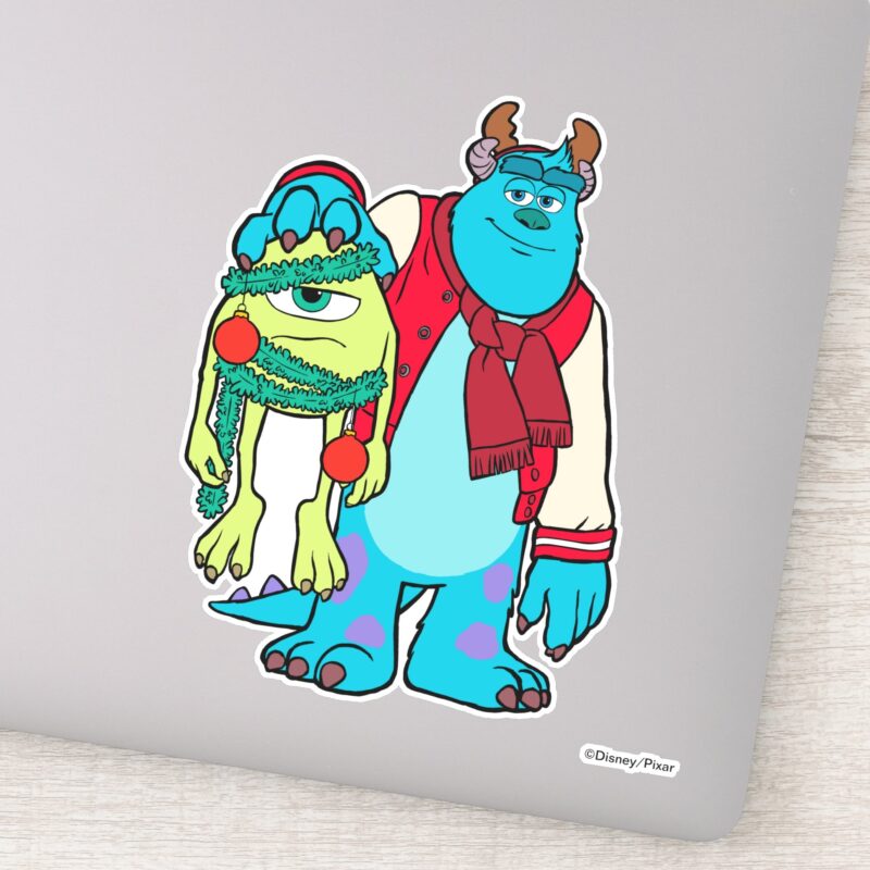 Monsters University Mike Sulley Holiday Cheer Sticker Monsters University Mike Sulley Holiday Cheer Sticker