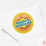 Monsters At Work Krispy Screams Classic Round Sticker
