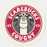 Monsters At Work Scarebucks Coughy Classic Round Sticker