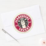 Monsters At Work Scarebucks Coughy Classic Round Sticker