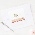 Mr. Bounce Bouncing On His Head Square Sticker