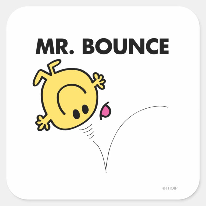 Mr. Bounce Classic Pose Square Sticker Mr. Bounce Classic Pose Square Sticker