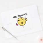 Mr. Bounce Unhappy Bouncing Square Sticker