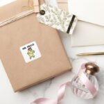 Mr. Brave Waving Hello Square Sticker