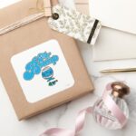 Mr. Bump Broken Vase Square Sticker