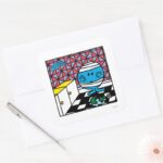 Mr. Bump Kitchen Accident Square Sticker