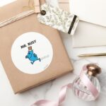 Mr. Busy Running Quickly Classic Round Sticker