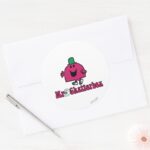 Mr. Chatterbox Logo Telephone Classic Round Sticker