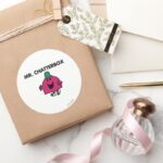 Mr. Chatterbox Waving Hello Classic Round Sticker