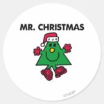 Mr. Christmas Festive Hat Gloves Classic Round Sticker