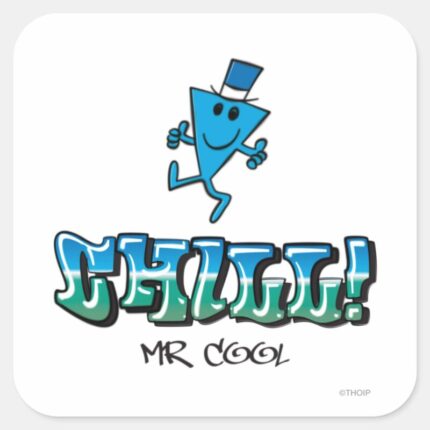 Mr. Cool Chilling Out Square Sticker