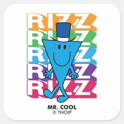 Mr. Cool Rizz Square Sticker