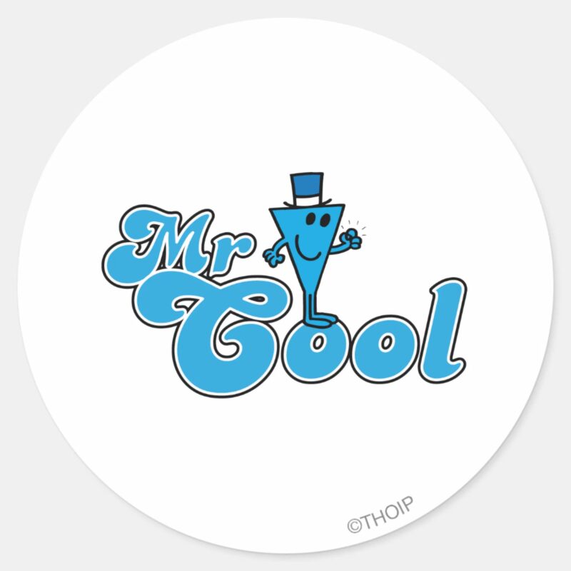 Mr. Cool Happy Fist Pump Classic Round Sticker Mr. Cool Happy Fist Pump Classic Round Sticker