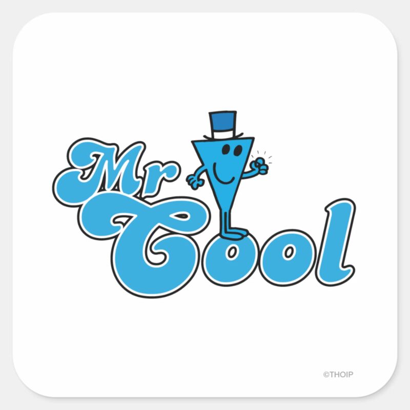 Mr. Cool Happy Fist Pump Square Sticker Mr. Cool Happy Fist Pump Square Sticker
