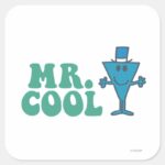 Mr. Cool Logo Design Square Sticker