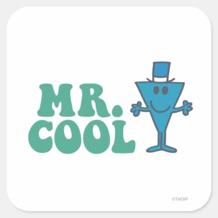 Mr. Cool Logo Design Square Sticker