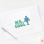 Mr. Cool Logo Design Square Sticker