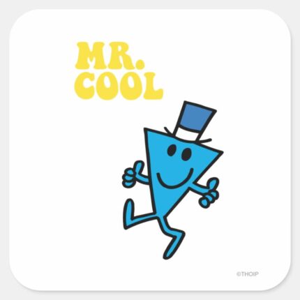 Mr. Cool Yellow Lettering Square Sticker