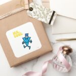 Mr. Cool Yellow Lettering Square Sticker