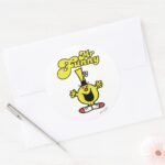 Mr. Funny Laughing Hysterically Classic Round Sticker