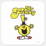 Mr. Funny Laughing Hysterically Square Sticker
