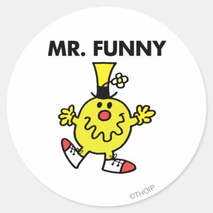 Mr. Funny Funny Face Classic Round Sticker