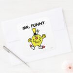 Mr. Funny Funny Face Square Sticker