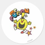 Mr. Funny Shining Stars Classic Round Sticker