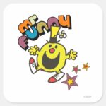 Mr. Funny Shining Stars Square Sticker