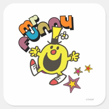 Mr. Funny Shining Stars Square Sticker