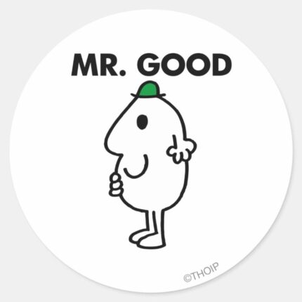 Mr. Good Green Hat Classic Round Sticker