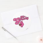 Mr. Greedy Enjoying Dessert Classic Round Sticker