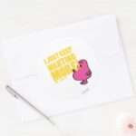 Mr. Greedy Wants More Classic Round Sticker