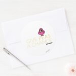 Mr. Greedy Give Peas A Chance Classic Round Sticker