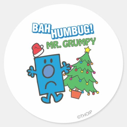 Mr. Grumpy Bah Humbug Classic Round Sticker