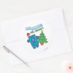 Mr. Grumpy Bah Humbug Classic Round Sticker