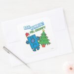 Mr. Grumpy Bah Humbug Square Sticker