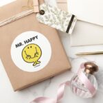 Mr. Happy Giant Smiley Face Classic Round Sticker