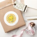 Mr. Happys Happy Motto Classic Round Sticker