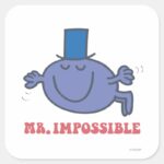 Mr. Impossible In Flight Square Sticker