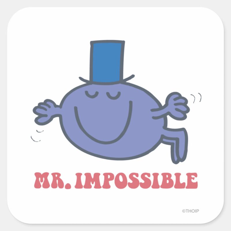 Mr. Impossible In Flight Square Sticker Mr. Impossible In Flight Square Sticker